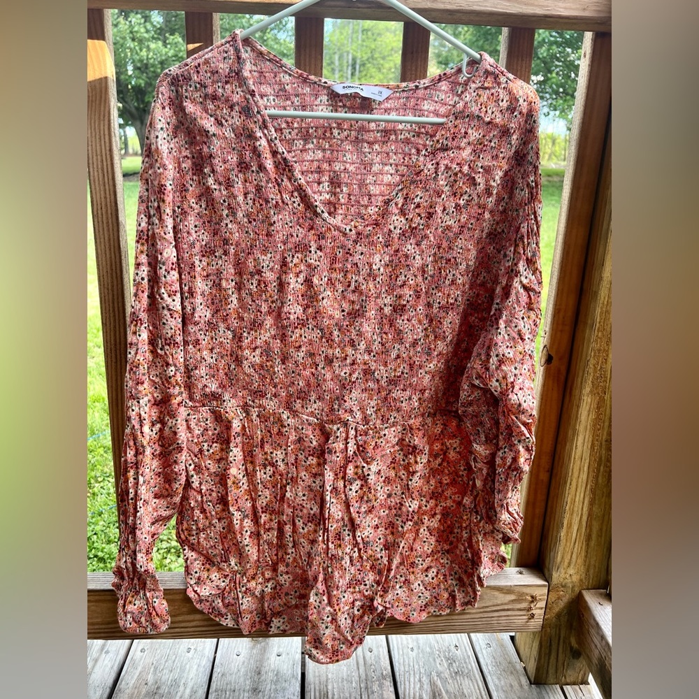 Plus Size Smocked Sonoma Top 2X